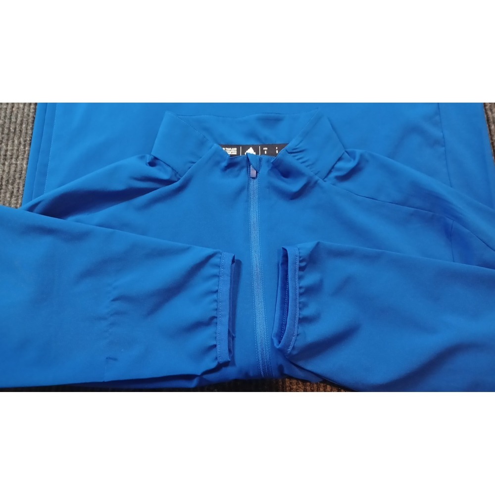 Adidas Lightweight 1/4 Zip‎ Jacket SMALL Royal Blue Windbreaker Training Pockets